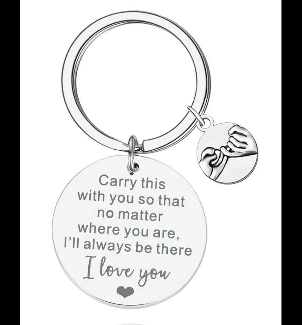 3/$25 Carry This With You So That No Matter Where You Are Stainless Keychain NEW